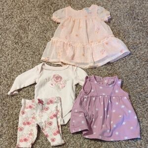 Floral Kids Matching Set - Pink and Purple
